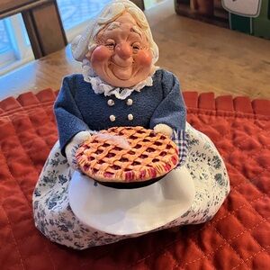 Vintage Simpich Handmade Character Doll with Pie